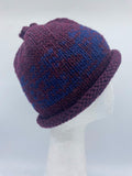 CHUNKY CLASSIC BEANIE - dark red blue - small