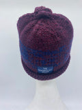 CHUNKY CLASSIC BEANIE - dark red blue - small