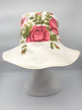 Retro Sun Hat-  Creamy floral