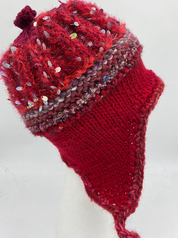 COASTAL BEANIE -Dark Red- Medium