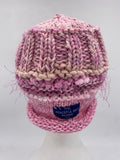 CHUNKY CLASSIC BEANIE - Pink White- medium