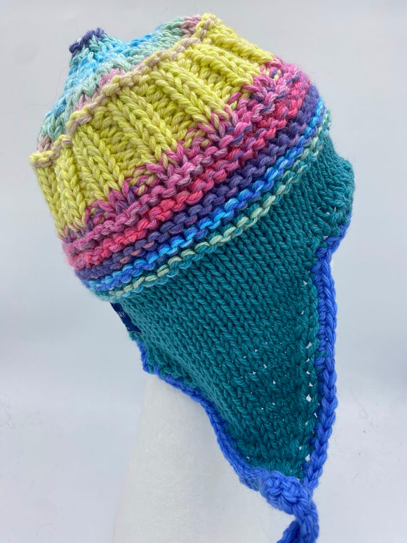 COASTAL BEANIE -Rainbow Pastel -Small/Medium