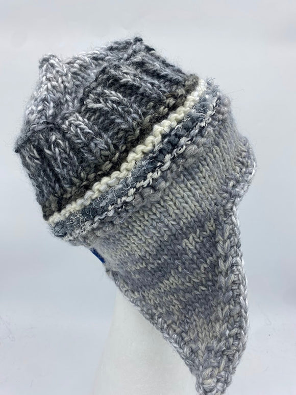 COASTAL BEANIE -BLACK/GREY-Medium