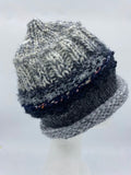 CHUNKY CLASSIC BEANIE -black dark grey -  medium