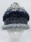 CHUNKY CLASSIC BEANIE -black dark grey -  medium