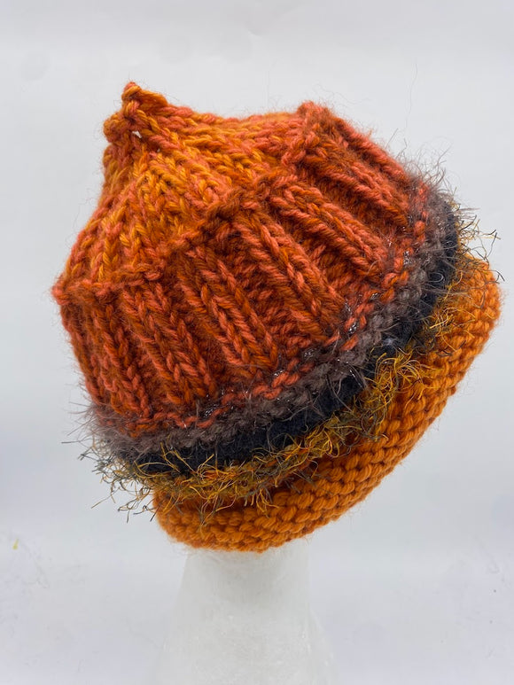 CHUNKY CLASSIC BEANIE - Tangerine Medium