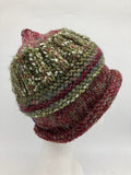 CHUNKY CLASSIC BEANIE - Dusky Red- Medium.