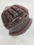 CHUNKY CLASSIC BEANIE - Dusky Brown- Medium.