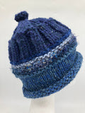 CHUNKY CLASSIC BEANIE - Dark Blue ii- Medium.