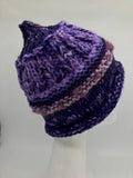 CHUNKY CLASSIC BEANIE - Mauves ii- Medium.