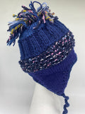 FOOF BEANIE- mixed blue-medium.