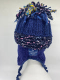 FOOF BEANIE- mixed blue-medium.