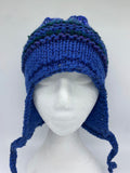 COASTAL BEANIE -Marine Blues-Medium