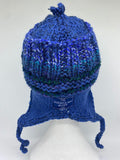 COASTAL BEANIE -Marine Blues-Medium