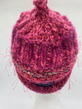 CHUNKY CLASSIC BEANIE - Sparkle red/pink -medium/ small