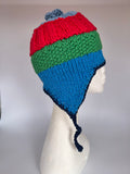 COASTAL BEANIE- Spring Cotton stripe- medium