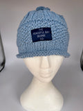 CHUNKY CLASSIC BEANIE - Spring Cotton- light blue- medium