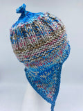 COASTAL BEANIE -BLUE RED MIX-medium/large