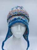 COASTAL BEANIE -BLUE RED MIX-medium/large