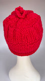 CHUNKY CLASSIC BEANIE - Spring Cotton- Red Pink- medium