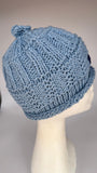 CHUNKY CLASSIC BEANIE - Spring Cotton- Light Blue- small