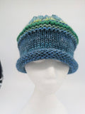 CHUNKY CLASSIC BEANIE - Blue/Green- Medium