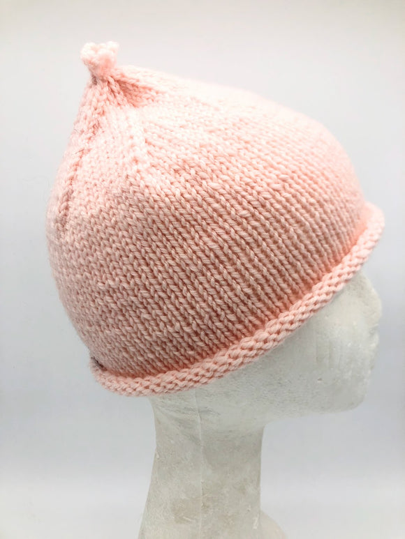 BABY BEANIE - Pastel Pink. small
